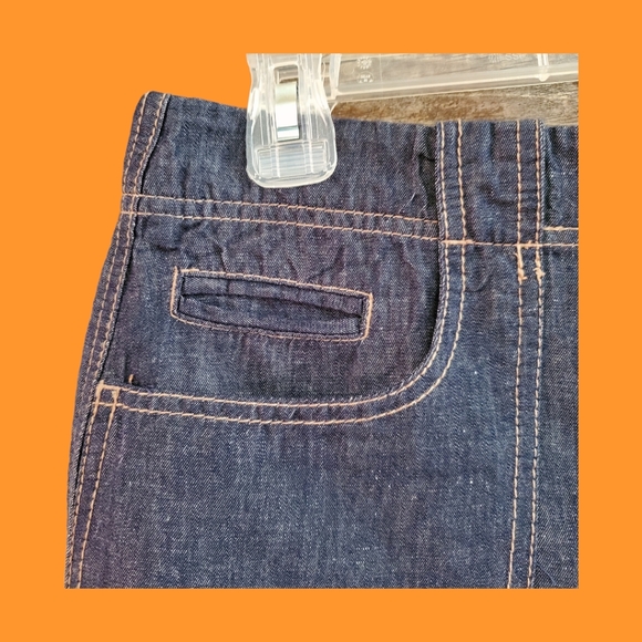 Talbots Lightweight Denim Skirt 22" Length Dark Blue Ladies 14 Petite - Picture 3 of 8